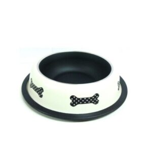 Fém etetőtál csontmintával 0,22l / 16,0cm