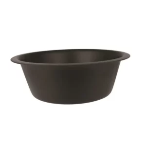 Fém etetőtál / itatótál 2,6l / 25cm fekete