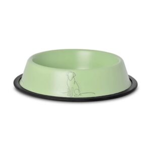 Fémtál vegyes színekben gumiperemmel 0,9l