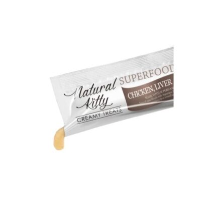 Natural Kitty Folyékony Jutalomfalat Csirke Csirkemáj Lenmag Creamy Treats Superfood Blend