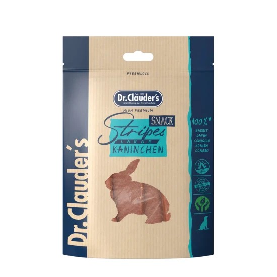Dr. Clauder's jutalomfalat Stripes Large Nyúlhús Csíkok 80g