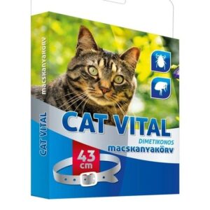 Cat Vital Dimetikonos macskanyakörv, piros